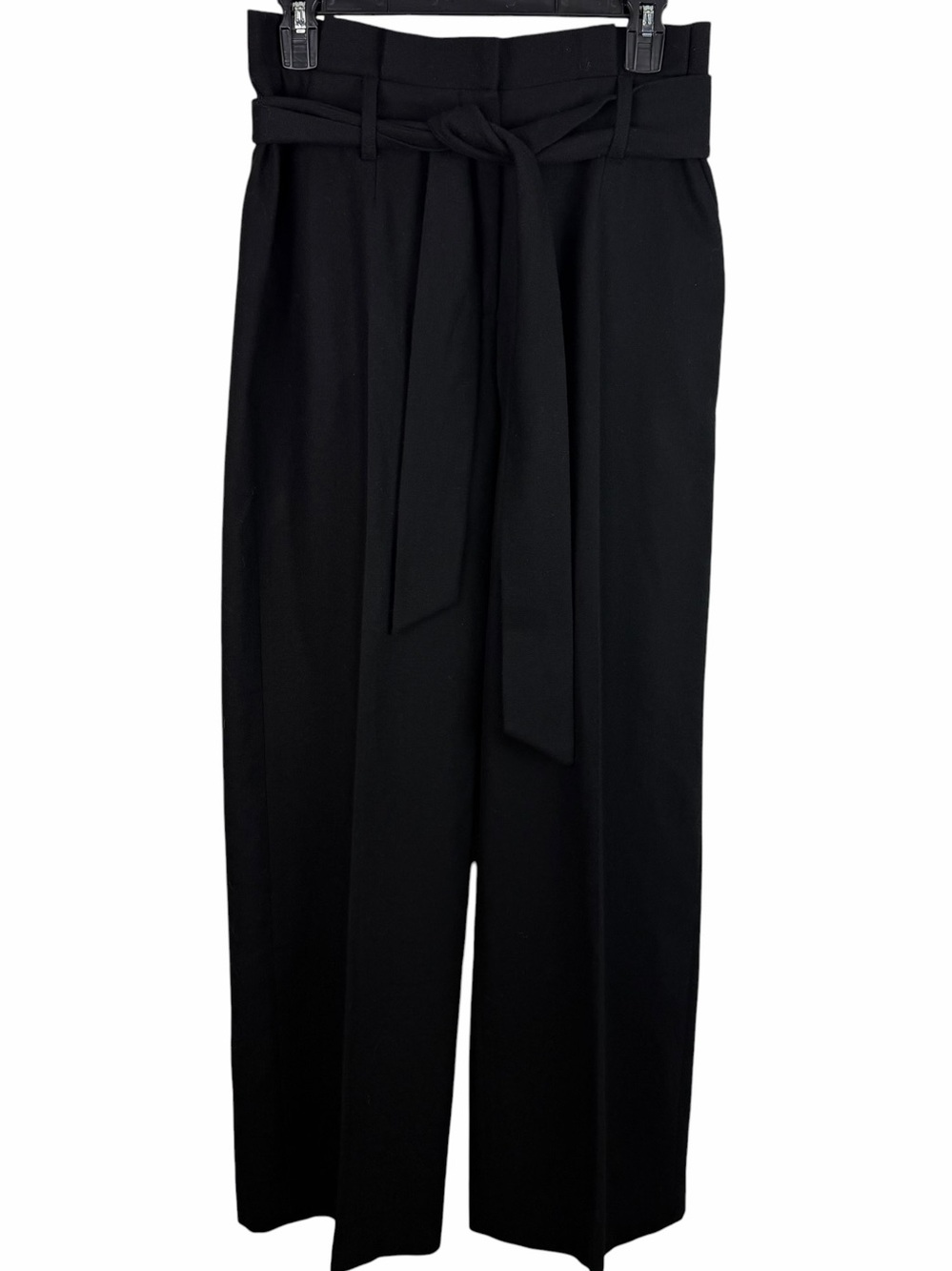 Boden | Rosemoor Black Wool Paperbag Waist Trousers